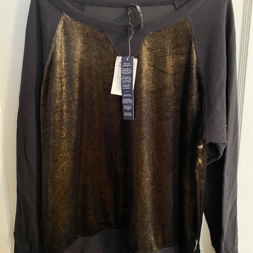 Seven For All Mankind Shimmery Crew Neck Size Large NWT